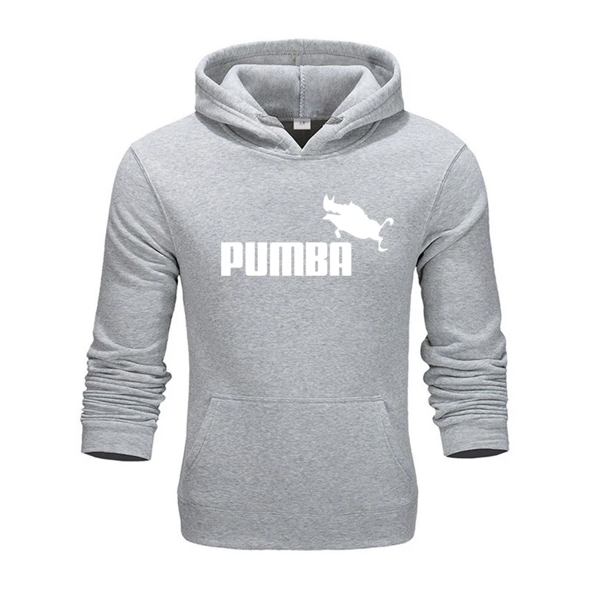 Новинка, Pumba, модные толстовки, Мужская плотная одежда, зимние толстовки, Мужская Уличная одежда в стиле хип-хоп, одноцветная флисовая толстовка с капюшоном, мужская одежда - Цвет: 02