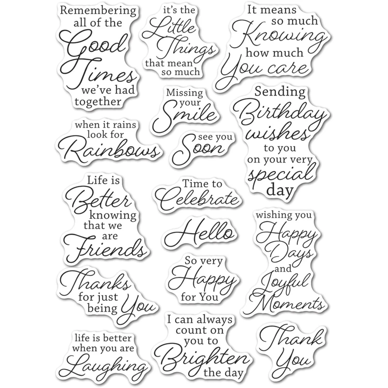 

Joyful Moments Transparent Silicone Clear Stamps/Seal for DIY Scrapbooking/Photo Album Decorative Cards Making Paper Crafts