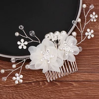 rhinestone flower bridal hair comb wedding hair accessories tiara handmade wedding hair comb hair ornaments headpiece jewelry