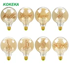 Светодиодные лампы Эдисона 4 Вт, E27, светильник тажная лампа Эдисона с алфавитом LOVE HELLO HOME, для гитары, винтажная лампа для домашнего промышленного декора