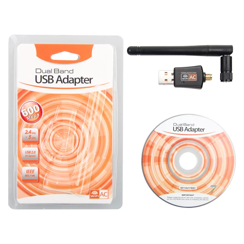 600 Мбит/с USB Wi-Fi роутер адаптер пк сетевой LAN карты донгл с антенной | Компьютеры и
