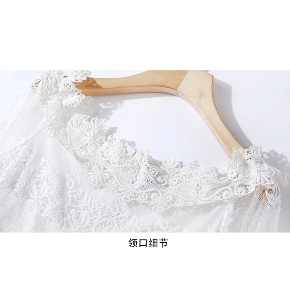 

Simgent Summer Dress Women Slash Neck Three Quarter Sleeve Lace Patchwork Midi Dress White Black Zomerjurk Dames 2020 SG005183