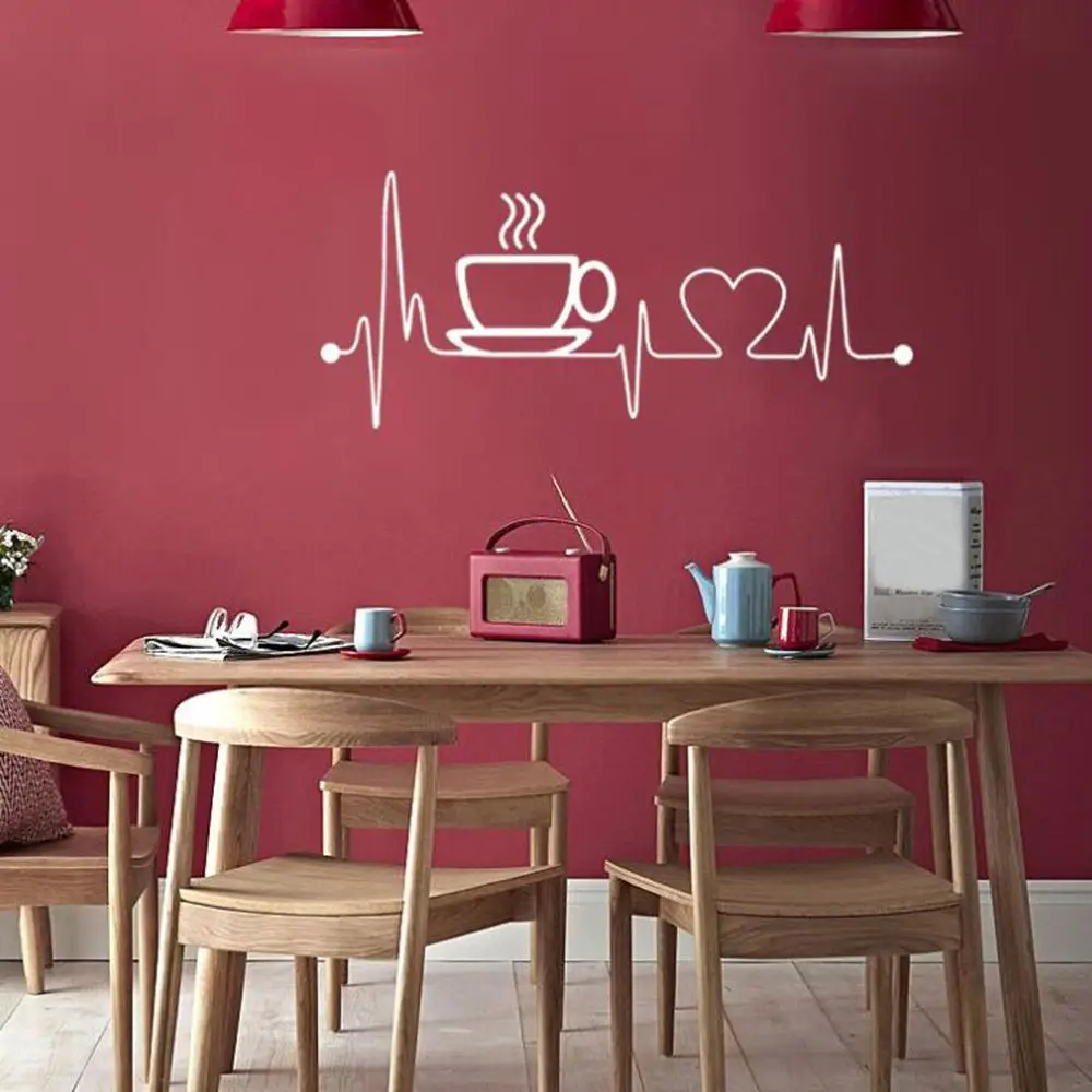 Изысканные минималистичные креативные кофейные чашки настенные наклейки для