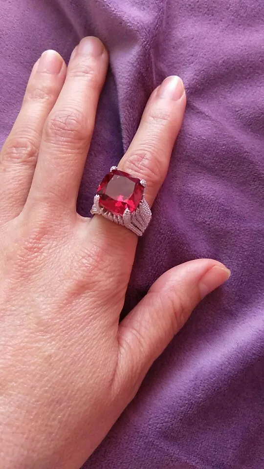 Женские винтажные кольца с кристаллами ретро фиолетовые красные драгоценными