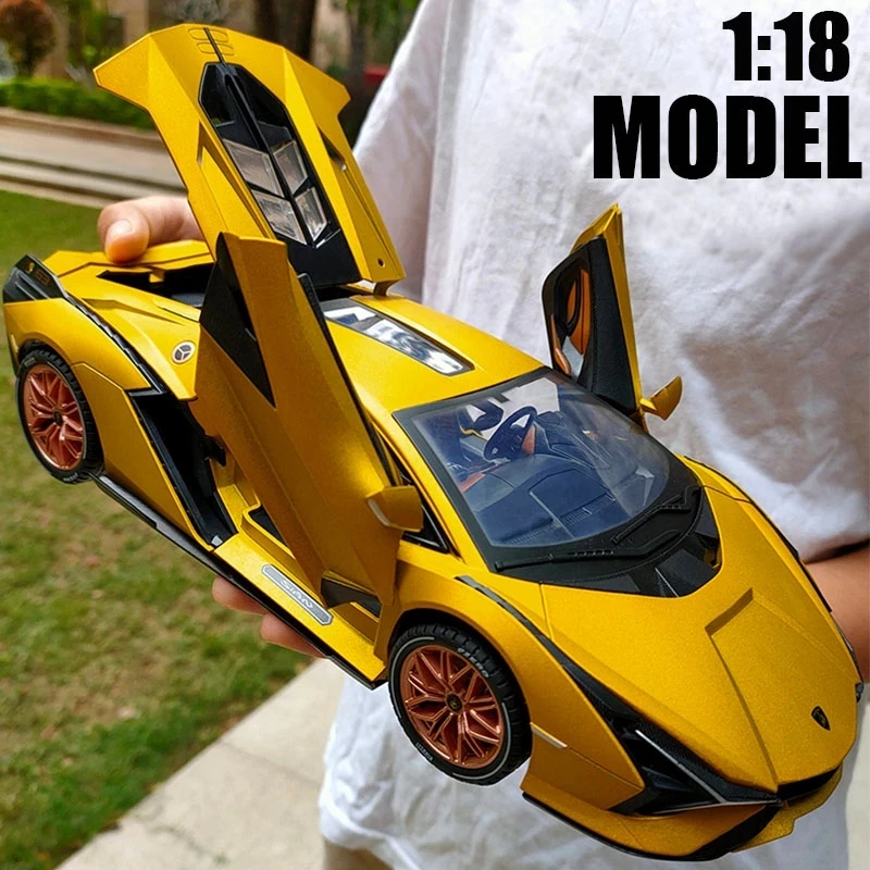 Модель автомобиля Lamborghini 1:18 из литого сплава игрушечные машинки для мальчиков SIAN