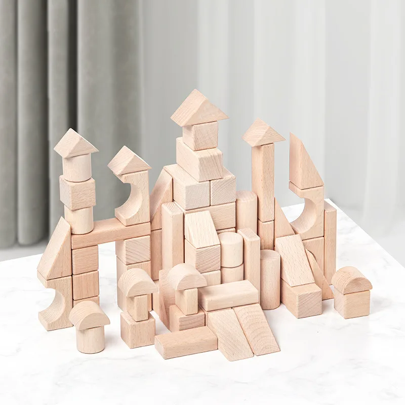 

Children's Educational Beech Wood Early Education Can Bite Wooden Toys Shape Cognitive Intelligence Development Building Blocks