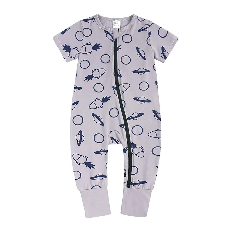 

2021 Toddler Dinosau Unisex-Baby Summer Short Sleeve Jumpsuit Cotton Printing Romper Baby Girl Baby Boys Onesie Outfits Suit Q19