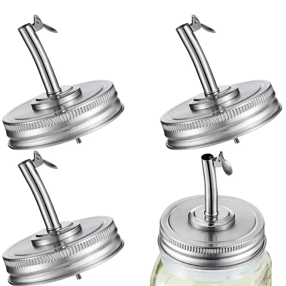 

2Pcs 70/86MM Mason Jar Pour Spout Lid Mason Jar Oil Infusions Lids Regular Mouth Bottle Cap Jar Hole Lid Dispenser Cover(No Can)