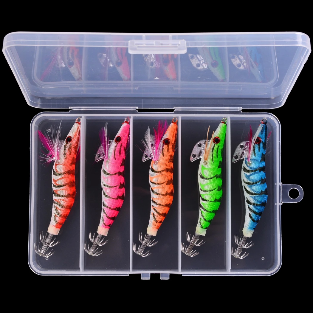 5 шт./кор. зимние Vib деревянная креветка Swimbait приманки для ловли рыбы твердая