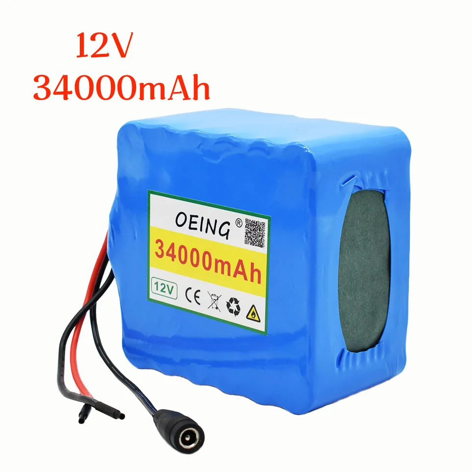 Beli 2021 12V 34Ah 3S12P 11.1V 12.6V Baterai Lithium Untuk Inverter Lampu Xenon Lampu Jalan Surya Lampu Jalan Mobil Dll + Pengisi Daya