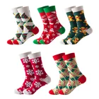 Новые женские носки осень-зима в европейском стиле и Instagram стильные Рождественские Носки новогодние носки