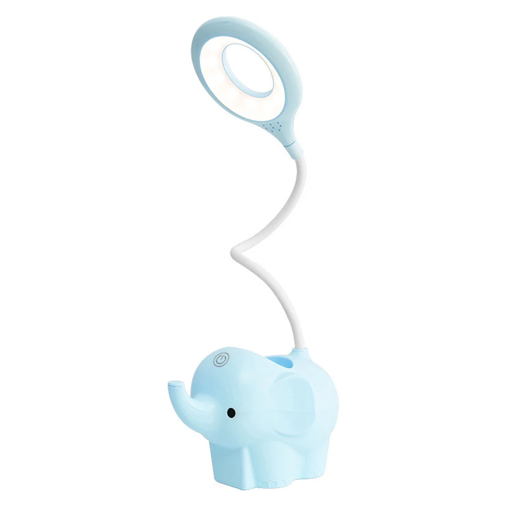 

Foldable Elephant Led Table Lamp Charging Plug-in Dual-Use Three-Color Temperature Adjustable Learning USB Touch Night Light