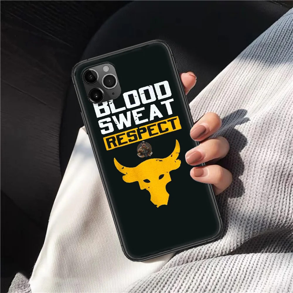 

Project Rock To Fight Phone Case For Iphone 11 12 Mini PRO XR X XS MAX 6 6s 7 8 Plus 5 5s SE 2020 black Back Luxury Funda 3D