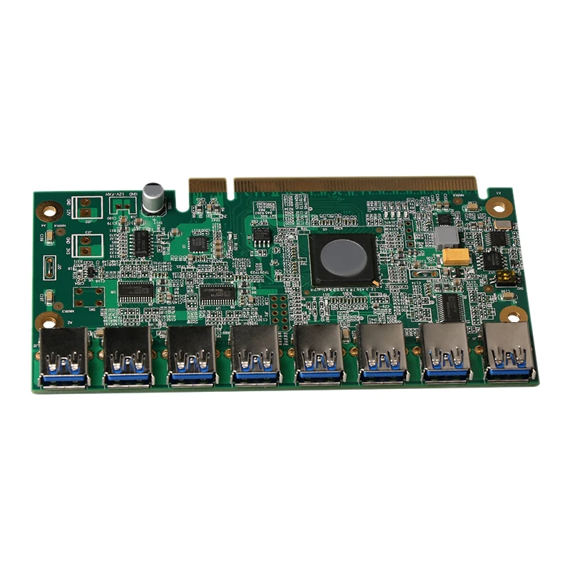 1 до 8 Pcie Miner Machine ie Card удлинитель Pci E 16X поворот портов Usb3.0 карты расширения Riser Btc Ltc