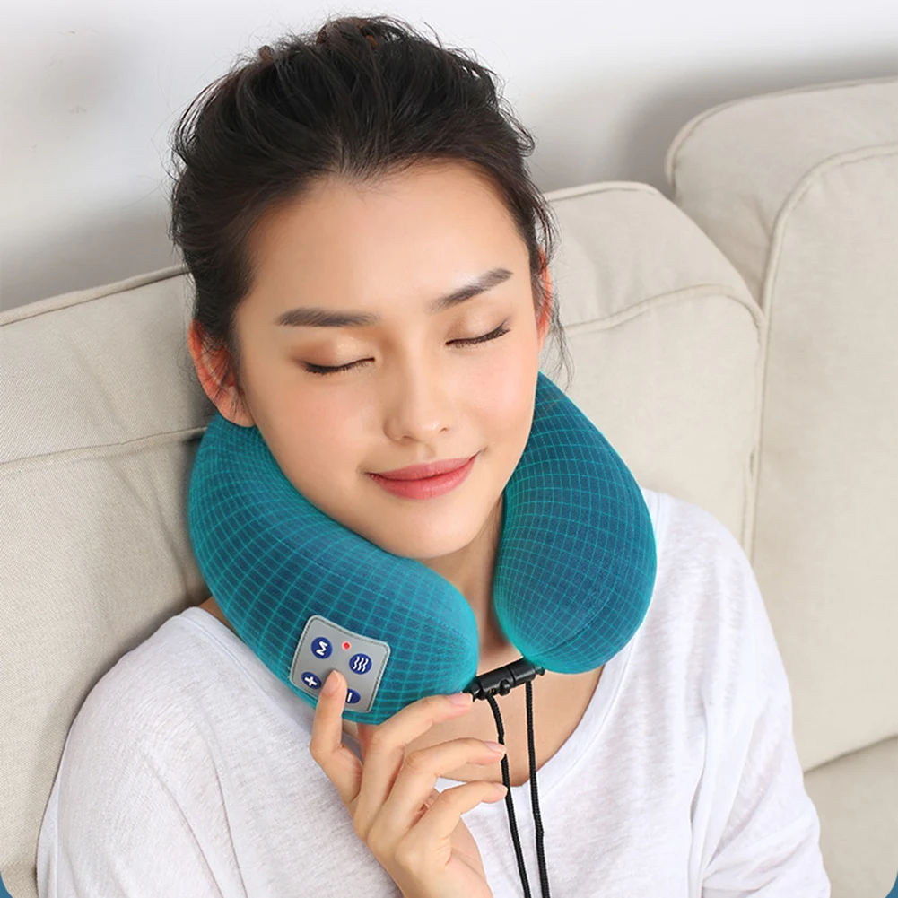 

Electric Portable Shoulder Cervical Massager Travel Home Relax Massage Pillow Outdoor Home Car Relaxing Massage