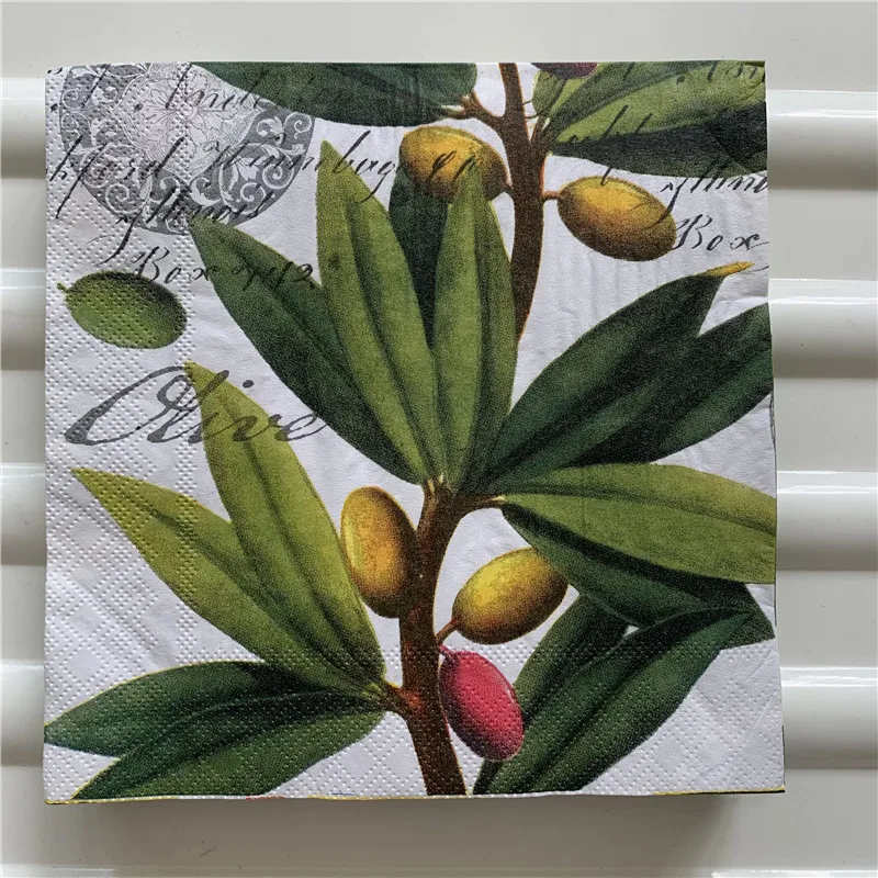 Бумажные салфетки для декупажа элегантная ткань винтажное полотенце цветок