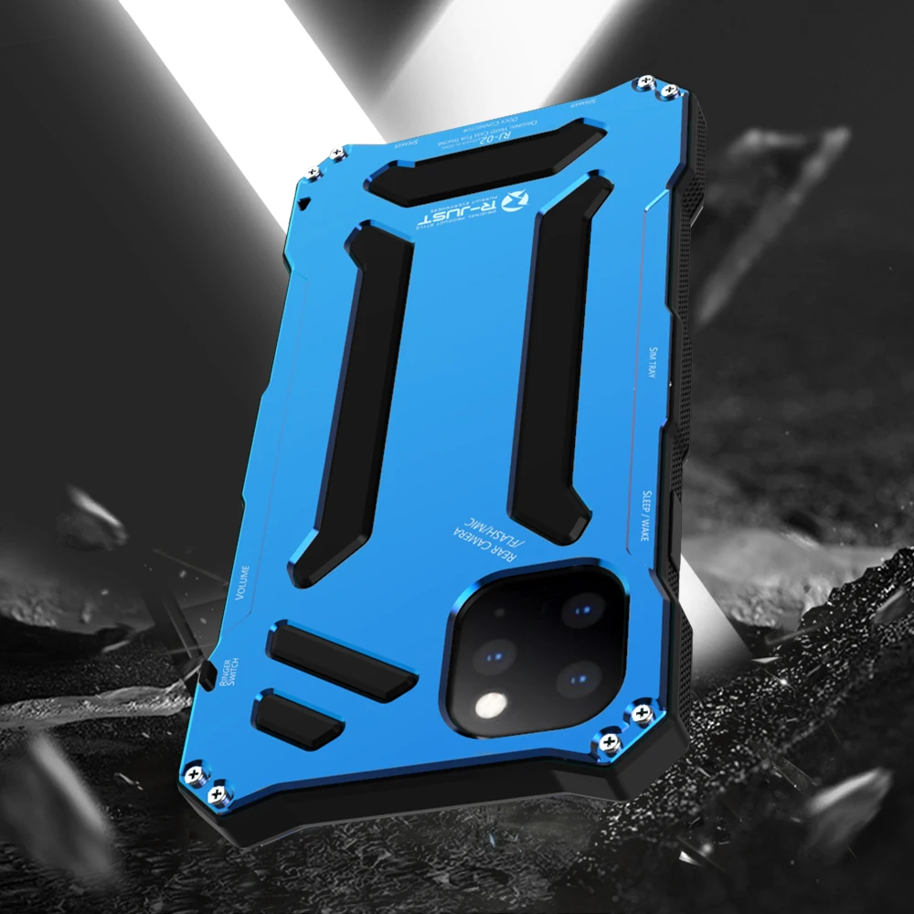 Чехол R-JUST для iPhone11 11 Pro Max XS XR Алюминиевый металлический чехол телефона s Gundam Life