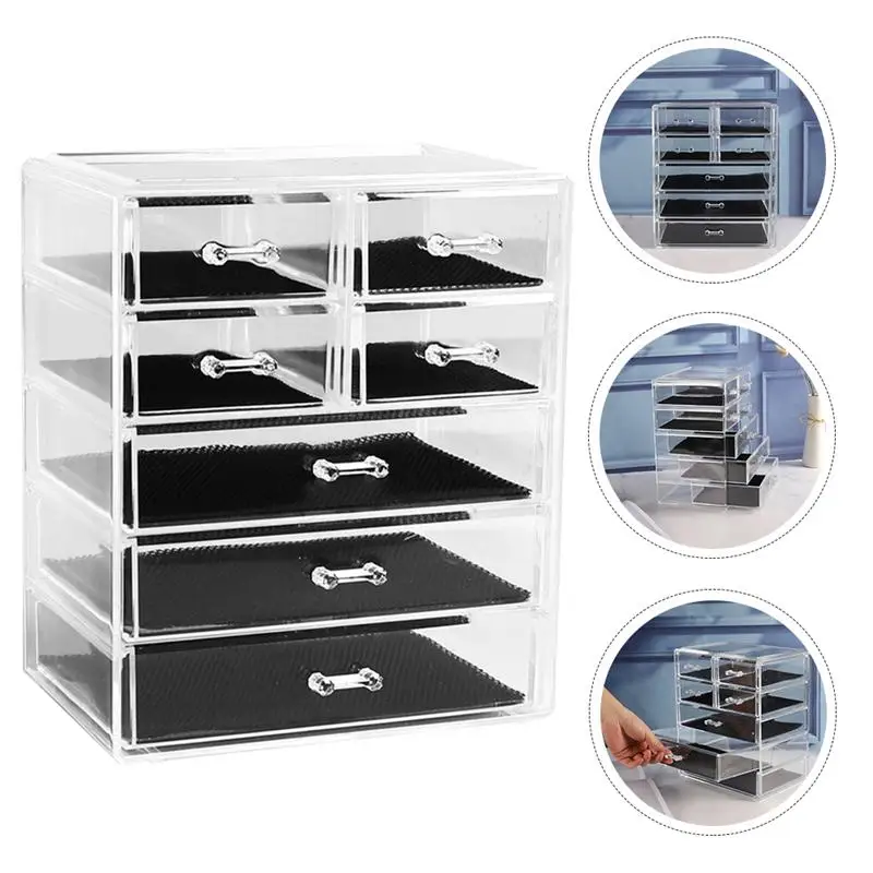 

1Pc Storage Box Multilayer Desktop Storage Case Drawer Type Makeup Container