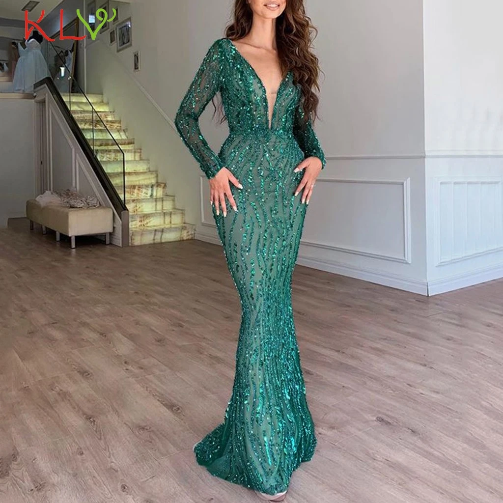 Платье с пайетками женское сексуальное вечернее блестящее длинное платье в пол