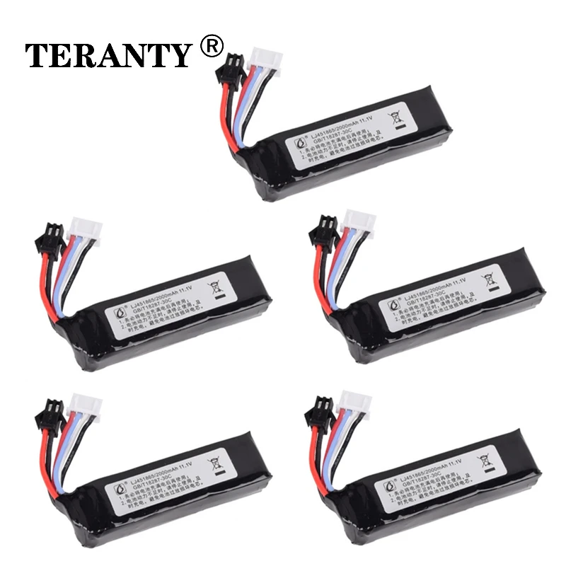 TERANTY Power Water Gun Lipo Battery 3S 11.1V 2000mAh 30C 451865 for AKKU Mini Airsoft BB Air Pistol Electric Toys guns RC Parts