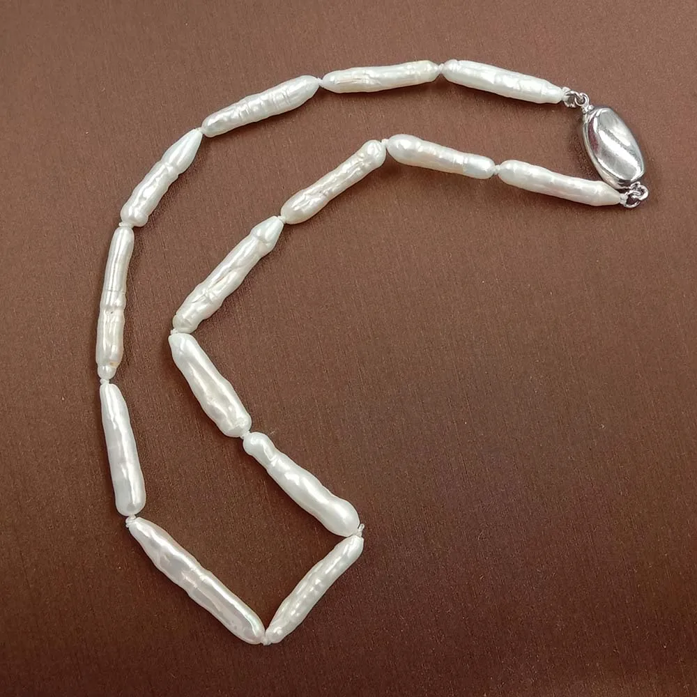 30 см BIWA жемчужное ожерелье, натуральный пресноводный жемчуг NECKLACE-15-30MM мини BIWA барокко Жемчуг