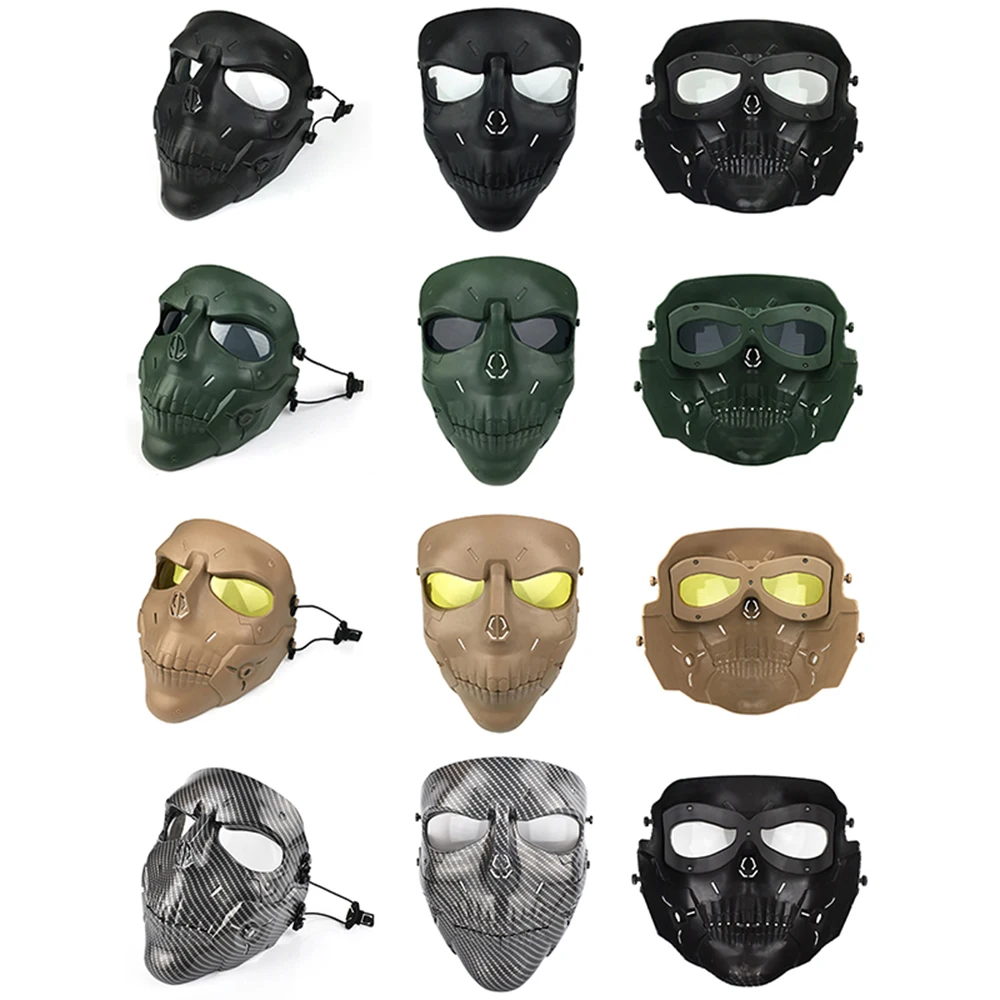 Маска для страйкбола пейнтбола ПК линзы защита от запотевания маска черепа охота