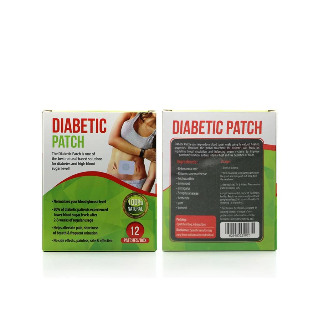 

50box=300bags(600pcs) Diabetic Patch Natural Herbal Cure Lower Blood Glucose Treatment Sugar Balance Medical Diabetes Plaster
