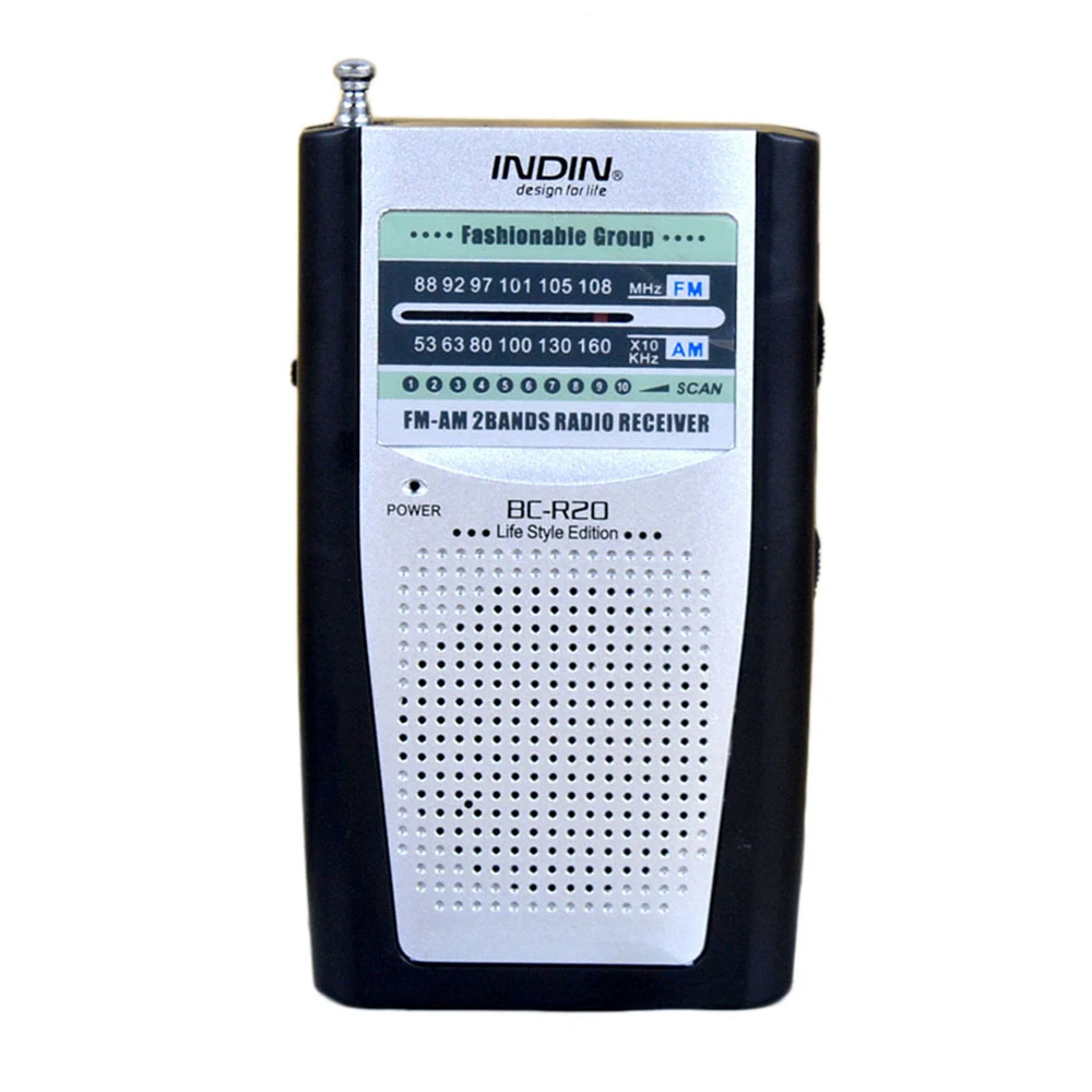 AM FM радио карманный размер Портативный BC R20 с низким энергопотреблением для