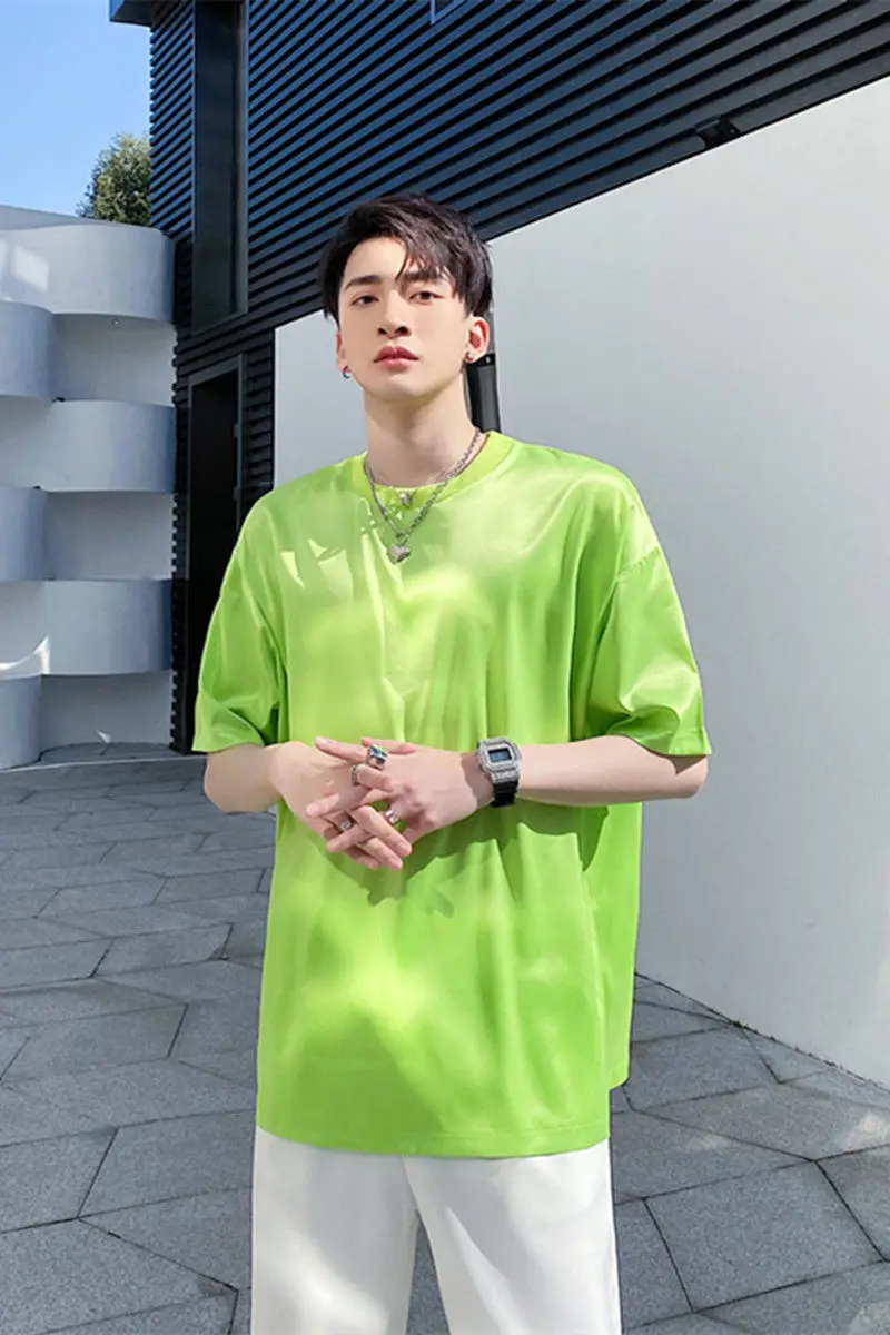 EWQ/Мужская одежда трехцветная мерсеризованная атласная ткань яркий короткий