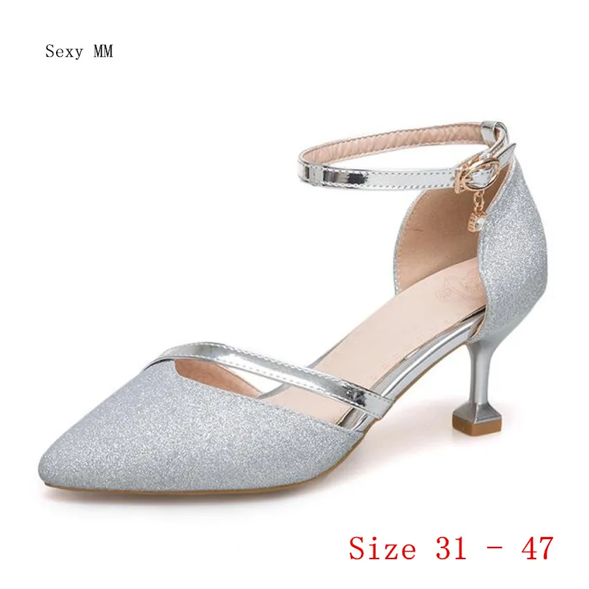 

Summer High Heels Women D'Orsay Pumps High Heel Shoes Stiletto Woman Wedding Shoes Plus Size 31 32 33 - 40 41 42 43 44 45 46 47