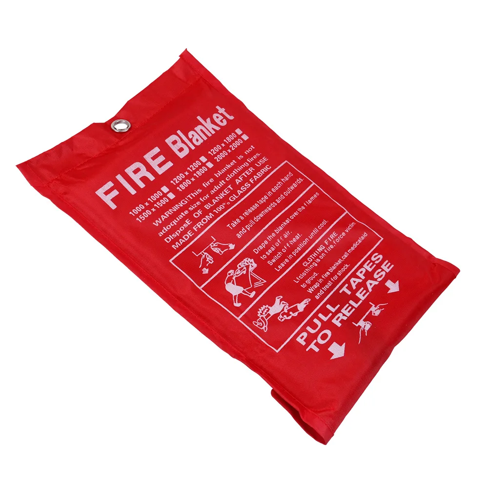 Новинка, Лидер продаж, герметичное огнеупорное одеяло 1 м x 1 м, стекловолоконное огнеупорное одеяло, пожарное одеяло для экстренного выживан... от AliExpress WW