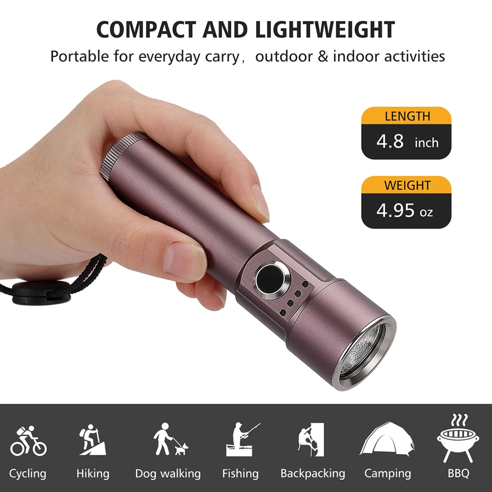 foxhawk 5 modes power bank in one magnetic base ip66 waterproofhigh lumen pocket sized edcusb tactical flashlight free global shipping