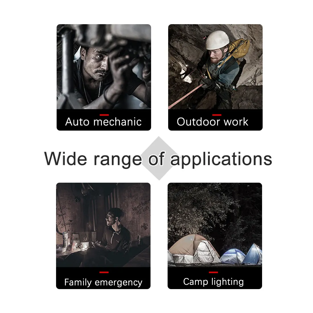 

Multifunctional COB Work Light USB Rechargeable LED Flashlight 180 Degree Adjustable Portable Bottom Magnet Design Working Light