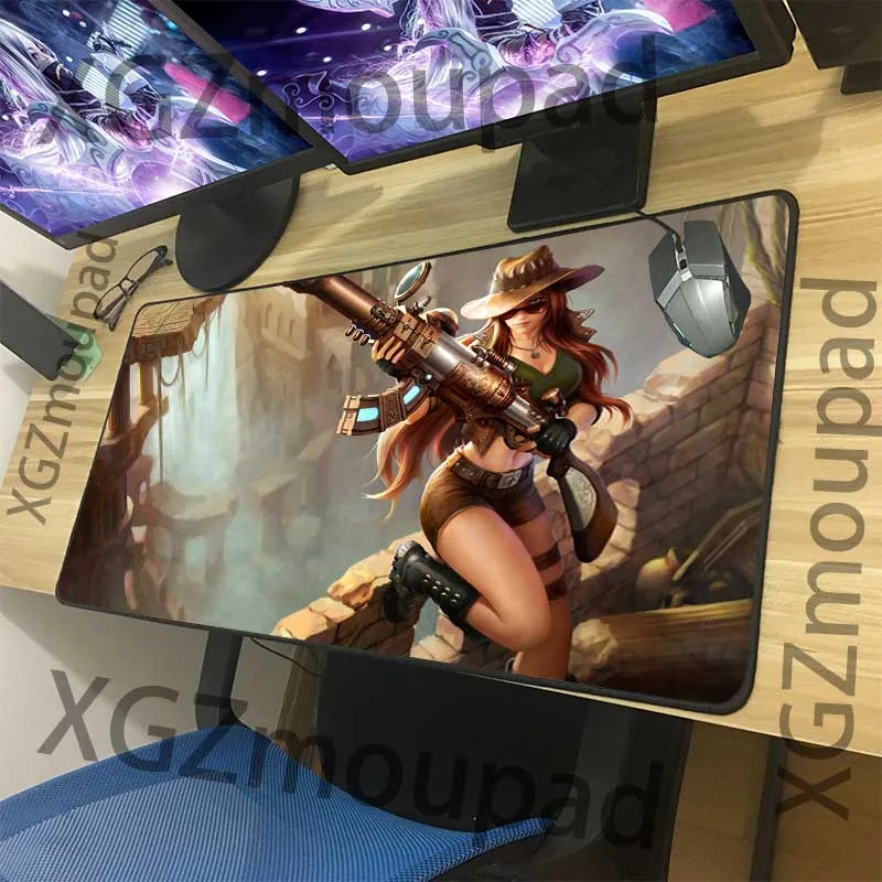 Большой игровой коврик для мыши XGZ из аниме Соблазнительная полиция снайпера на