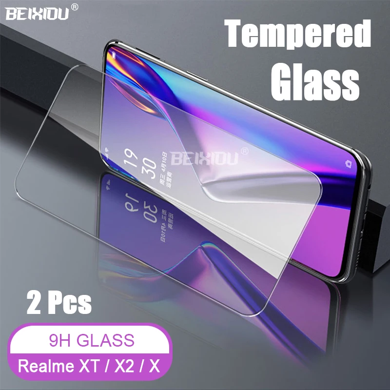 2 шт. закаленное стекло для экрана Realme XT X2 X 730G 2.5D 9h OPPO защитная пленка|Защитные