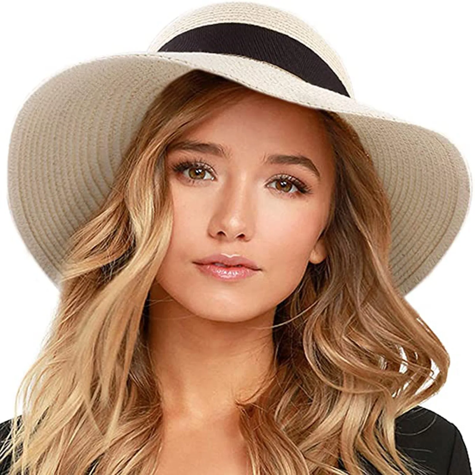 

Girl Sun Caps Hot Sale High Quality Women's Sunshade Oversized Sun Hat Outdoor Summer Sunscreen Dome Beach Hat For Dropshipping