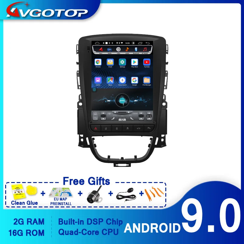 Автомагнитола AVGOTOP с вертикальным экраном Tesla Android 9 0 GPS мультимедийный плеер для