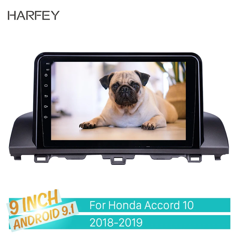 Harfey 9-дюймовый HD сенсорный экран Android 9 1 Автомобильный GPS радио для Honda Accord 10 2018-2019 с
