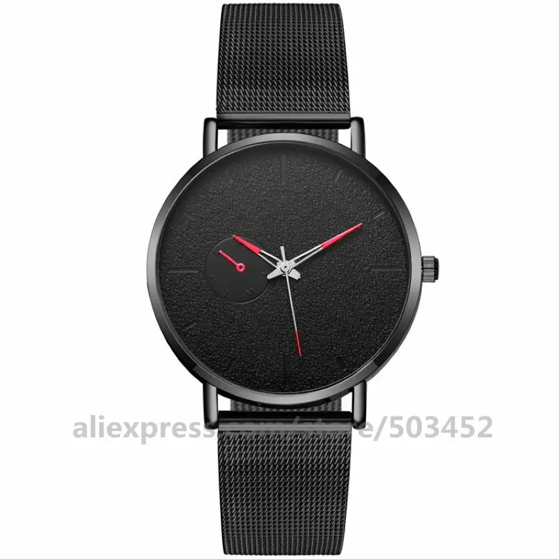 100 шт./лот без логотипа 920451 Horloges Mannen нержавеющая сталь сетка Zegarek простые мужские
