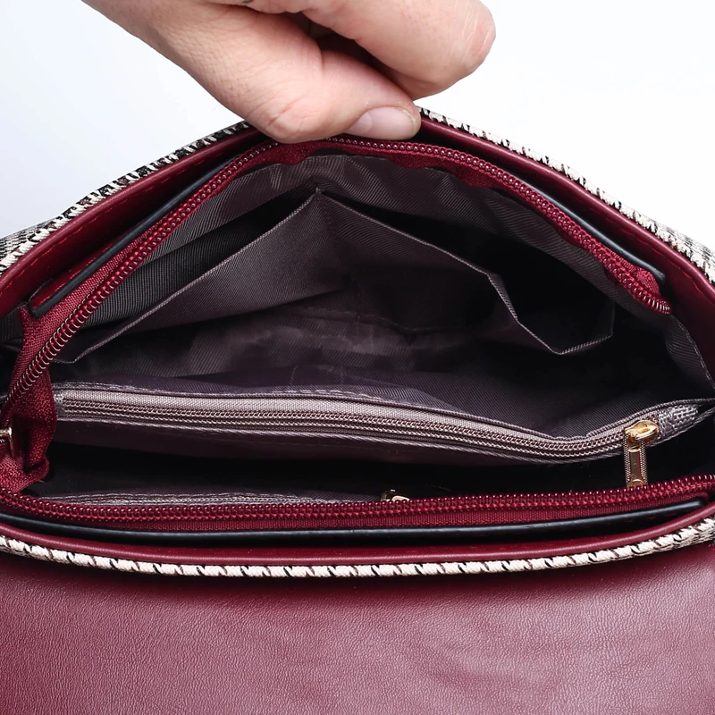 

Contrast Color Leather Crossbody Bags for Women Travel Handbag Shoulder Women Bag Simple Shoulder Messenger Bag CrossBody Ba