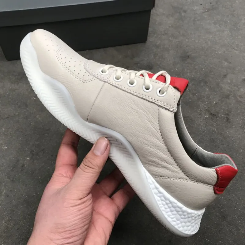 Высокого качества на шнуровке Мужские модельные туфли из натуральной кожи с