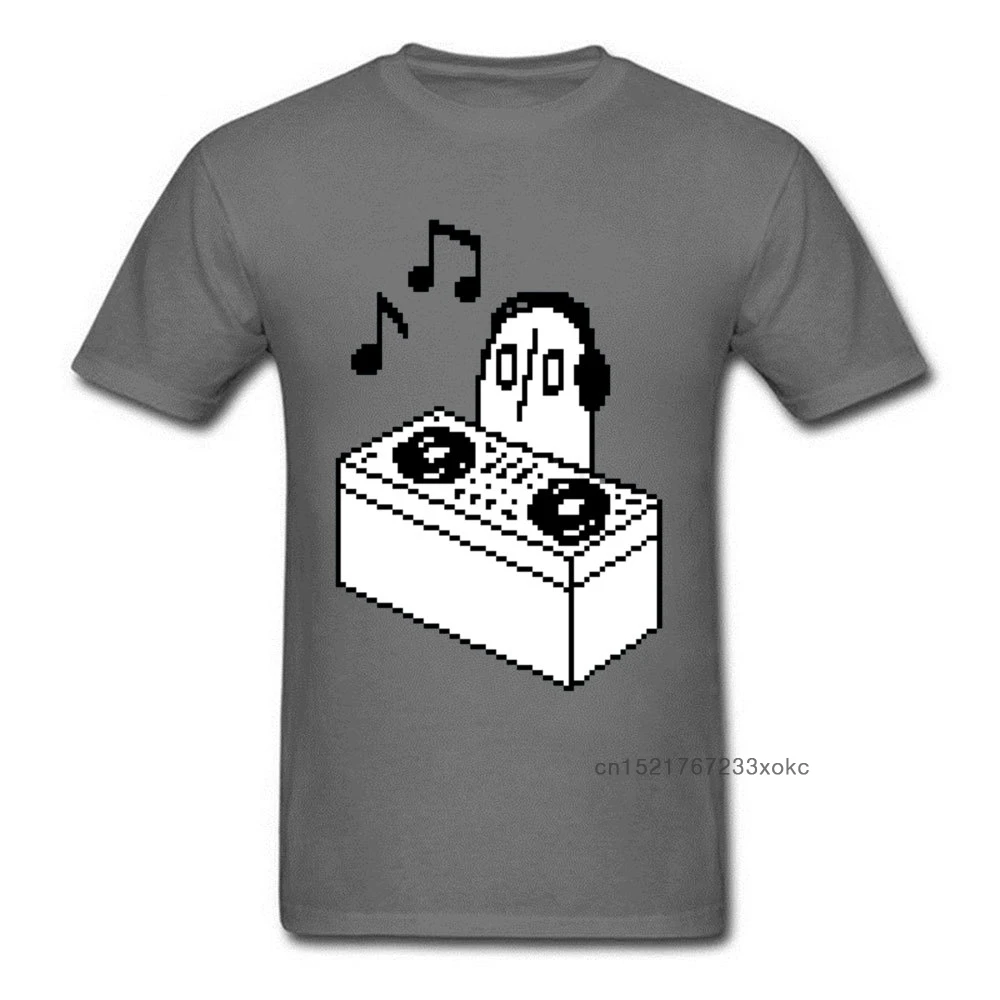 Футболка Napstablook DJ Pixel Arts мужские топы футболки с круглым вырезом Undertale Sans 100% хлопок