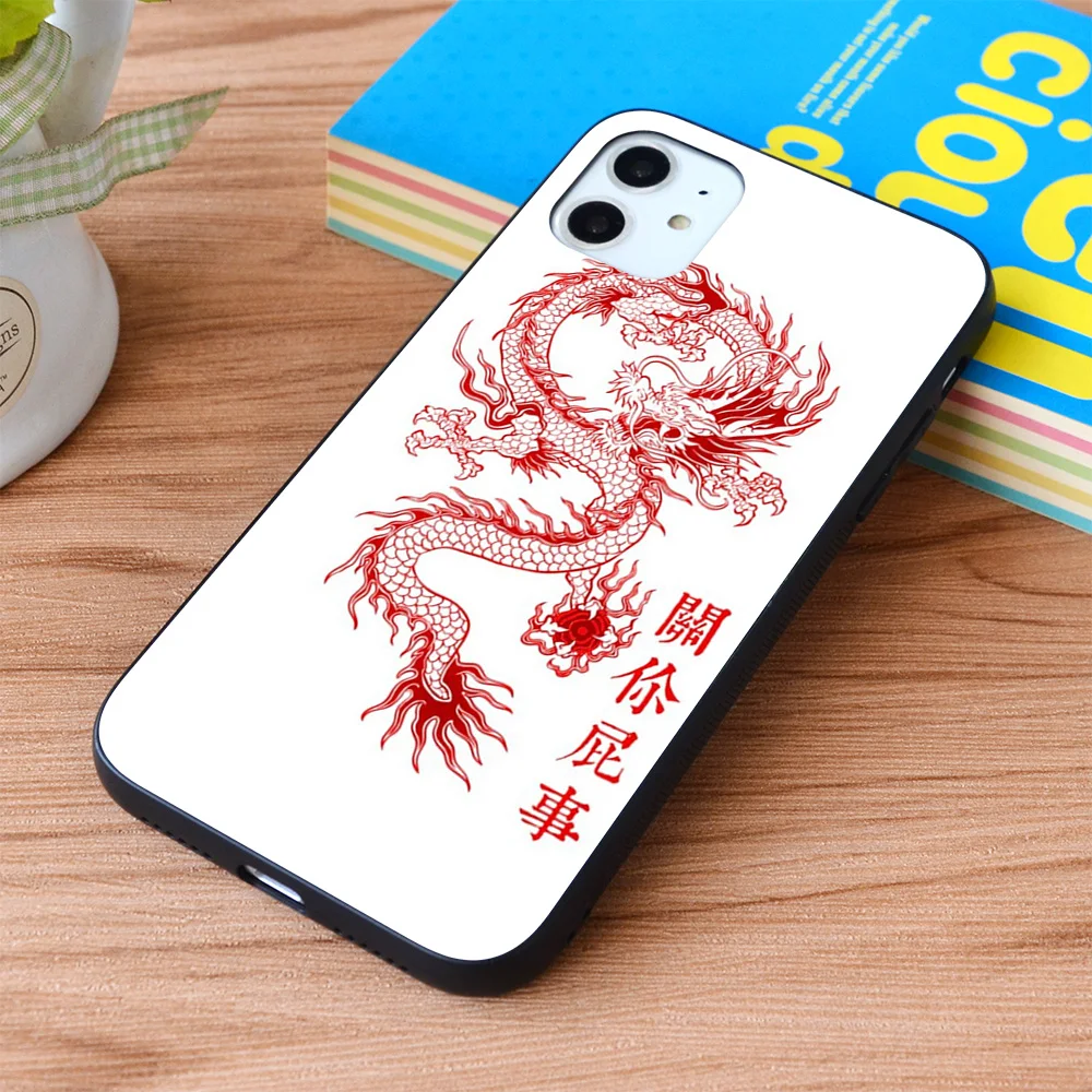 

For iPhone Traditional Dragon Soft TPU border Apple iPhone Case