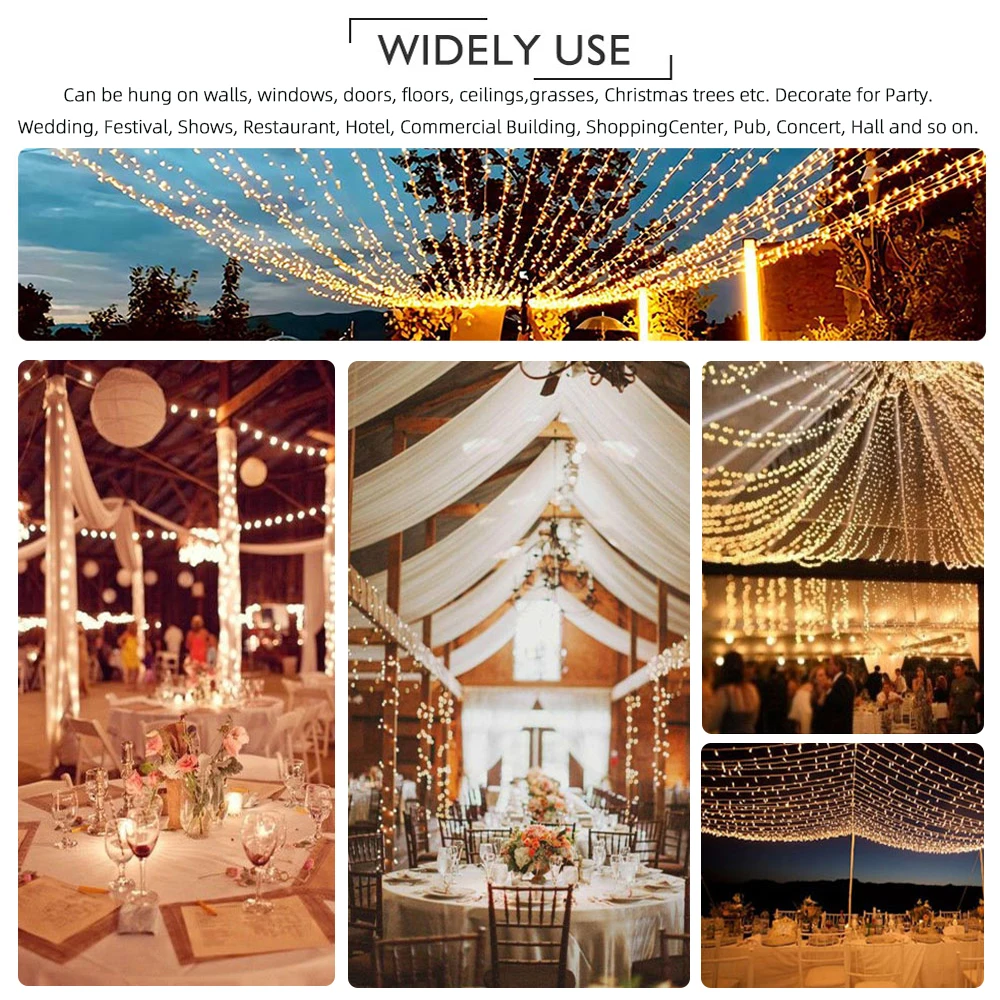 

10M 20M 30M 50M 100M Christmas Decor Lights Led String Fairy Light 8 Modes Garlands Lights for Wedding Party Holiday Lights