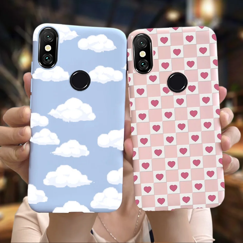 Чехол для Xiaomi Redmi Note 6 Pro 26 дюйма противоударный бампер с популярными узорами