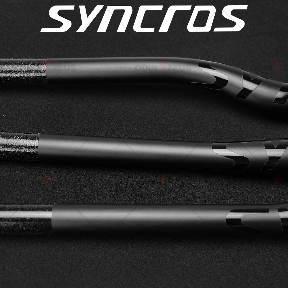Syncros Custom Full Carbon Fiber Mountain/BMX Bike Handlebar Flat/Rise/9 Degree Carbon MTB Bicycle Parts 31.8*700/720mm Matte
