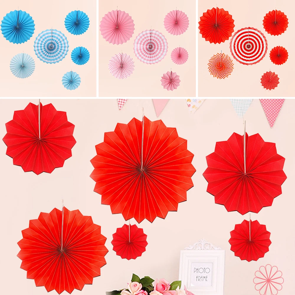 

40cm*40cm Paper Fan Assorted 30 *30cm 20*20cm Paper Fans Party Birthday