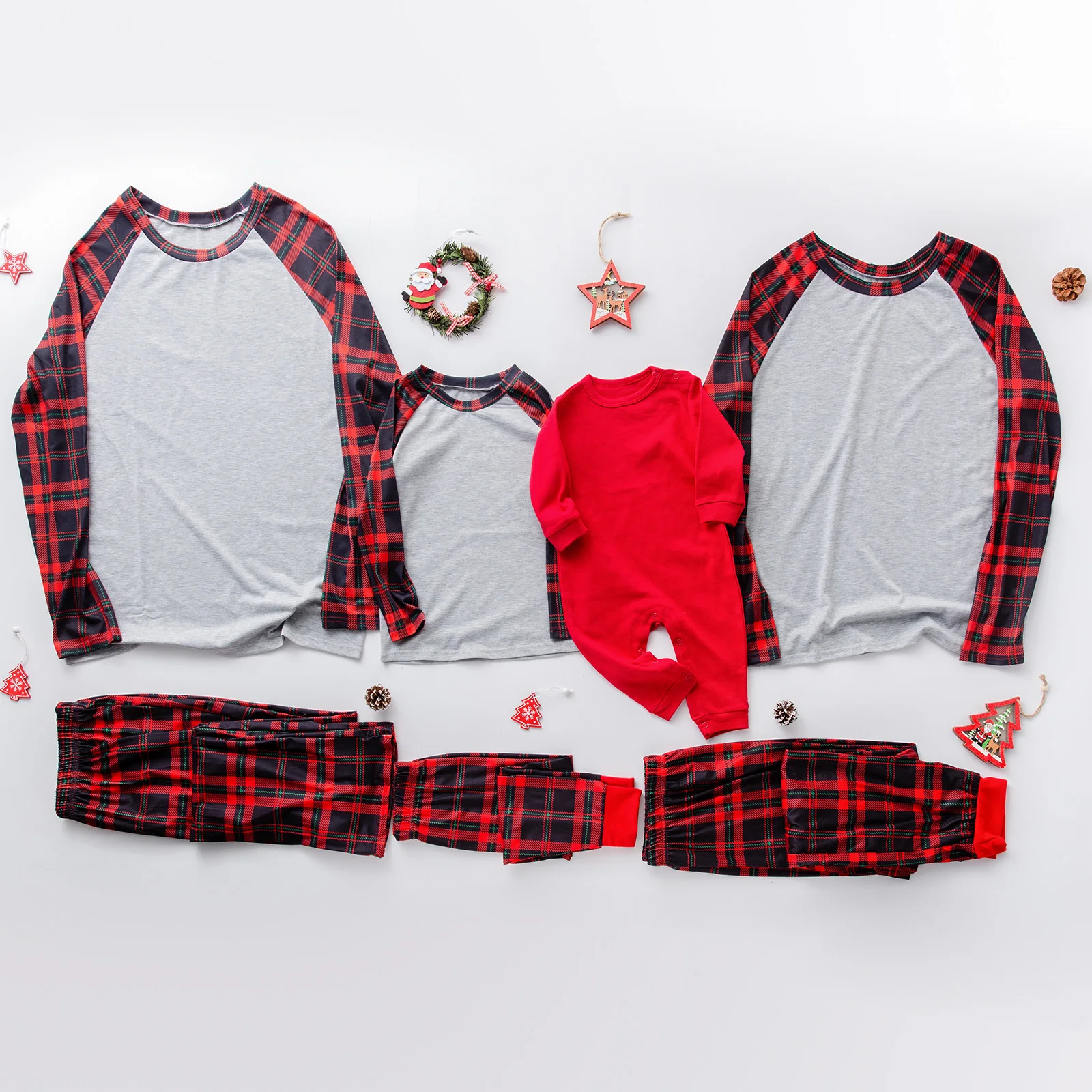 Наряды для семьи комбинезон отца сына одежда на Рождество мамы дочери Семейный