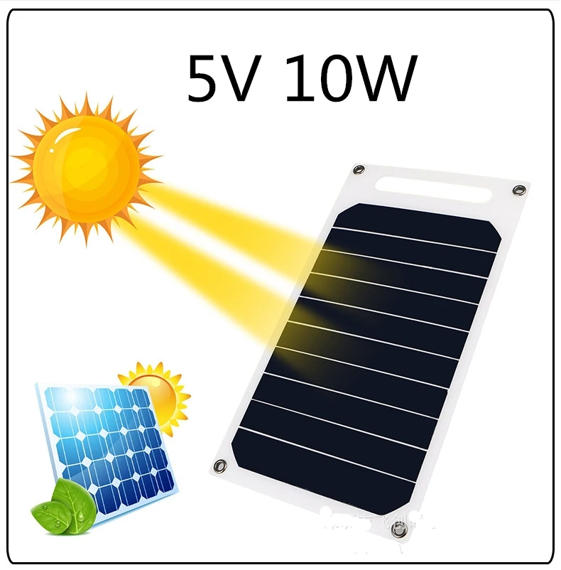 Солнечная панель 10 Вт 5 В солнечная батарея USB зарядная плата уличный портативный