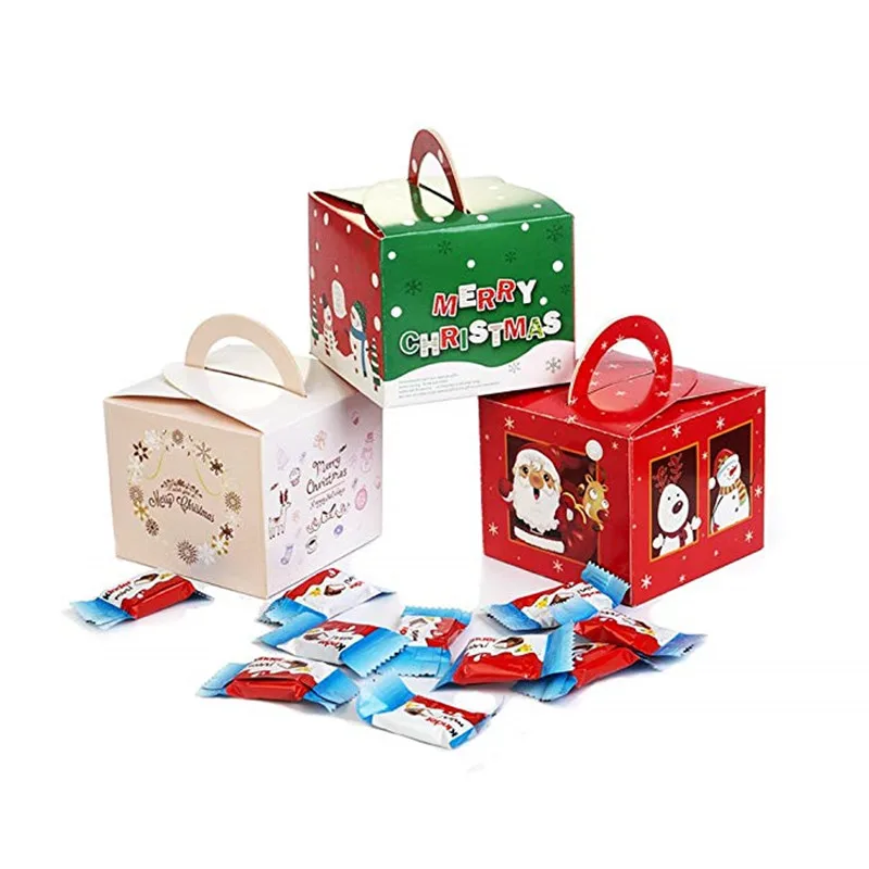 12 штук конфет Коробки вечерние пользу канун Рождества коробку Рождество сумки